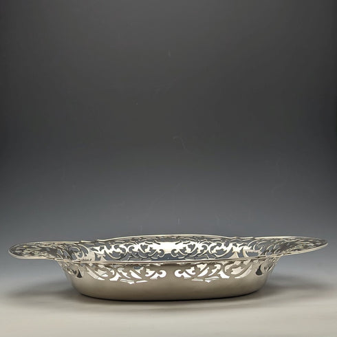 1912 British Antique Sterling Silver Dish Basket 470g Fenton Brothers
