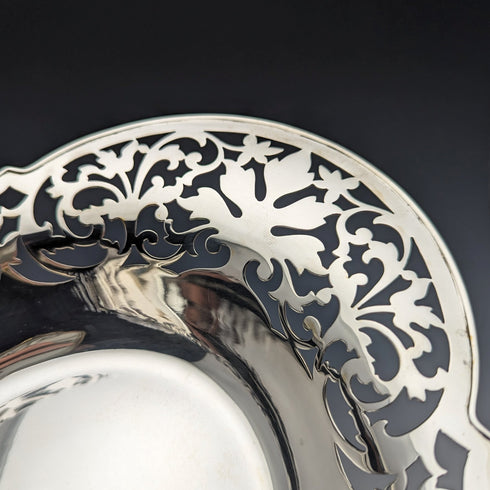 1912 British Antique Sterling Silver Dish Basket 470g Fenton Brothers