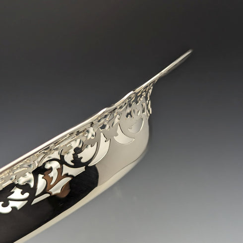 1912 British Antique Sterling Silver Dish Basket 470g Fenton Brothers