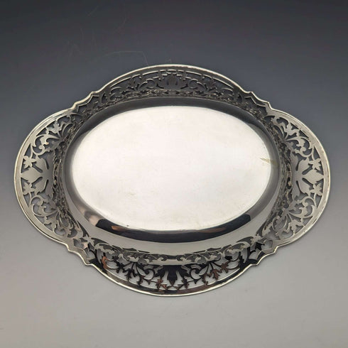 1912年 英国アンティーク 純銀製 ディッシュバスケット 470g Fenton Brothers