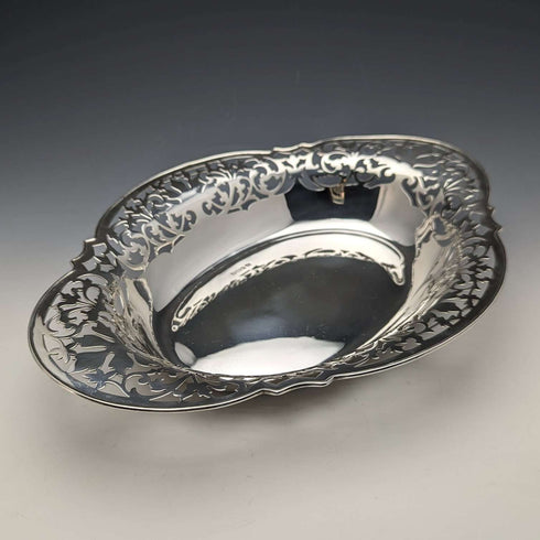 1912年 英国アンティーク 純銀製 ディッシュバスケット 470g Fenton Brothers