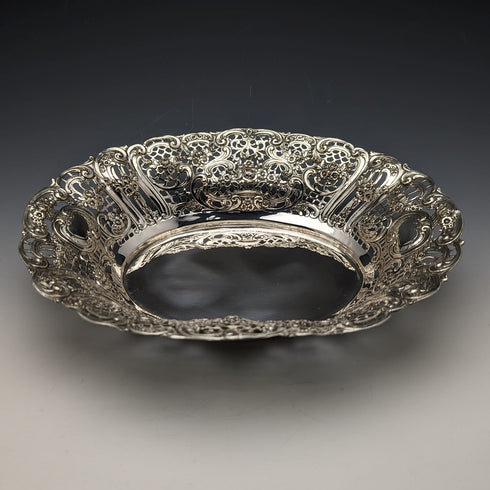 約 1900 年德國古董 800 銀耳環盤 412 克