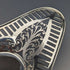 1896 British Antique Sterling Silver Inkwell and Saucer Set Sibray, Hall