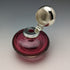 1896 British Antique Sterling Silver Inkwell and Saucer Set Sibray, Hall