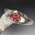 1896 British Antique Sterling Silver Inkwell and Saucer Set Sibray, Hall