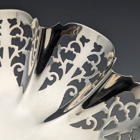 1933年 英国ヴィンテージ 純銀製 コンポート/タッツァ ペア 計335g Viners