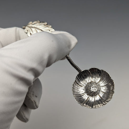 1893年 英国アンティーク 純銀製ティーキャディースプーン Robert James Chaplin