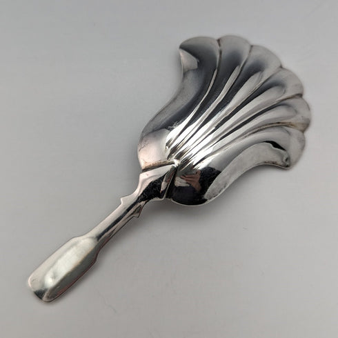 1857年 英国アンティーク 純銀製ティーキャディースプーン Hilliard & Thomason