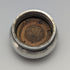 Late 19th century British antique silver plate decoration glass skittle hip flask