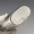 Late 19th century British antique silver plate decoration glass skittle hip flask