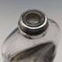 Late 19th century British antique silver plate decoration glass skittle hip flask