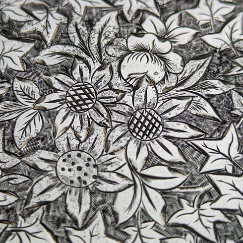 1887 British Antique Sterling Silver Card Case 76g George Unite