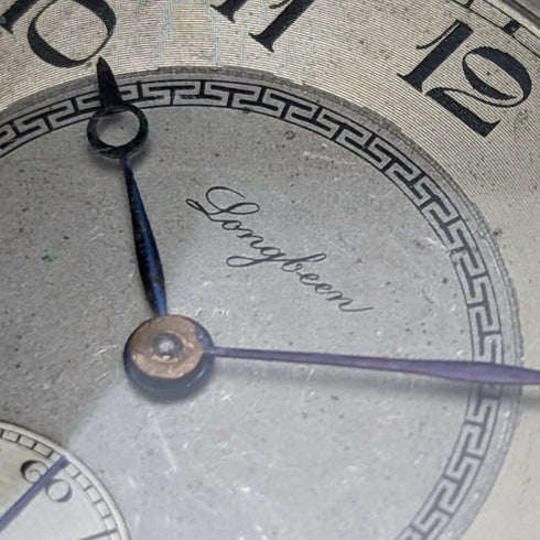 古董瑞士 Longbeen 懷錶薄銀側獵人錶殼,工作狀態良好