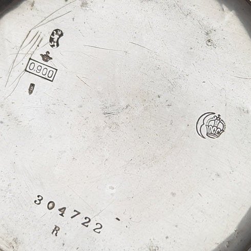 古董瑞士 Longbeen 懷錶薄銀側獵人錶殼,工作狀態良好