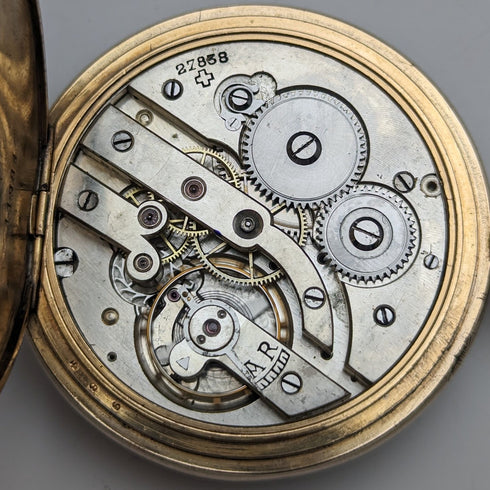 古董瑞士 Modernista Jumping Hour 懷錶做工精良