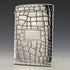 2001 British Vintage Sterling Silver Crocodile Pattern Card Case 62g Carr's of Sheffield