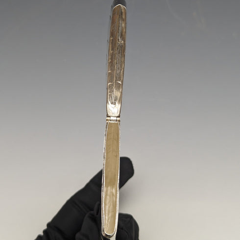 2001 British Vintage Sterling Silver Crocodile Pattern Card Case 62g Carr's of Sheffield