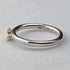 British Jewelry 9ct Gold Star Sterling Silver Ring Ring ALM