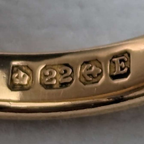 1929 British Vintage Jewelry K22 Gold Ring Charles Green & Son