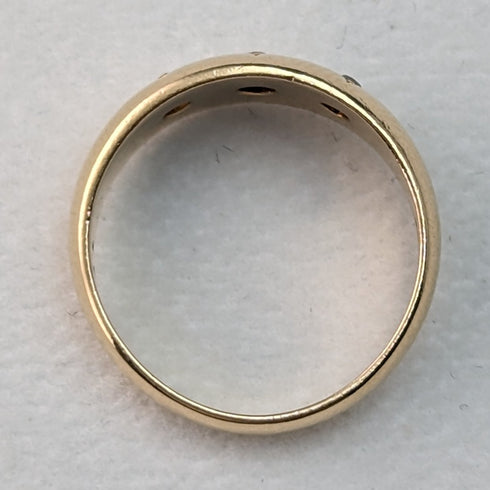 1899年 英国アンティークジュエリー 18金 ダイヤ ジプシーリング 指輪