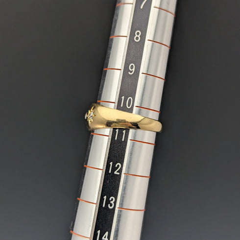 1899年 英国アンティークジュエリー 18金 ダイヤ ジプシーリング 指輪