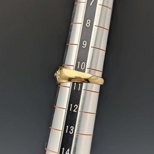 1899 British Antique Jewelry 18K Diamond Gypsy Ring Ring