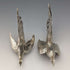 1962 German Vintage Sterling Silver Fighting Cock Figurine Pair Total 242g Israel Freeman