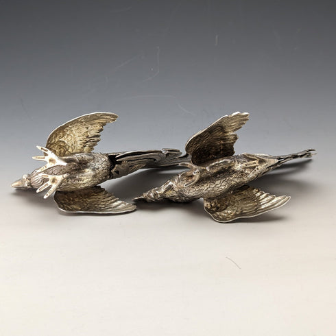 1962 年德國復古純銀鬥雞雕像一對總計 242 克以色列弗里曼