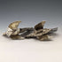 1962 German Vintage Sterling Silver Fighting Cock Figurine Pair Total 242g Israel Freeman