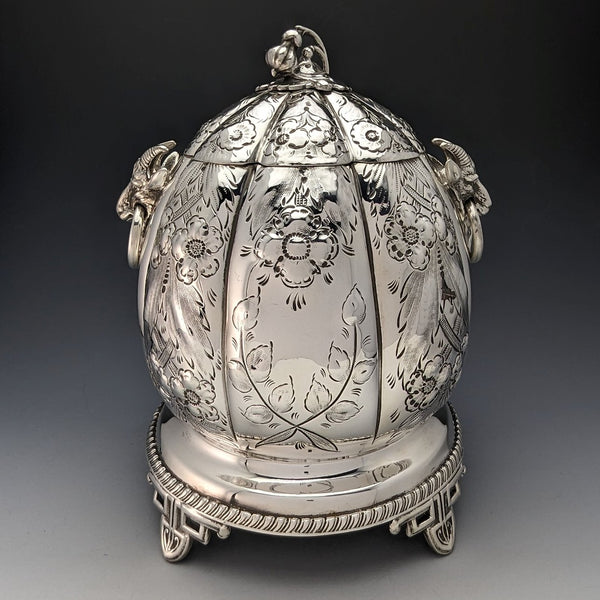 1880 年代英國古董鍍銀餅乾罐 George Cutts & Sons