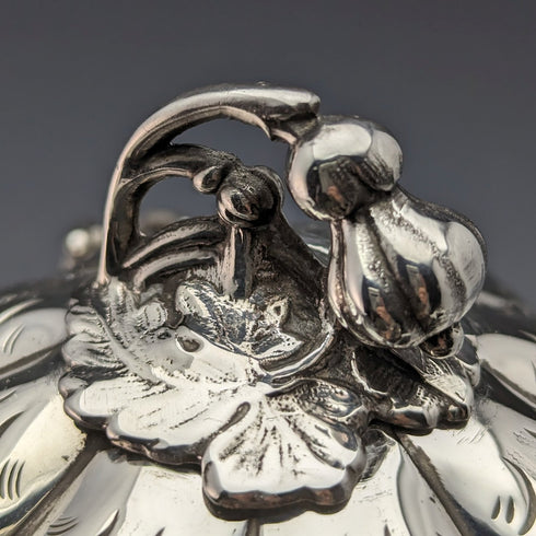 1880's British Antique Silver Plated Cookie Jar George Cutts & Sons