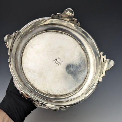 1880's British Antique Silver Plated Cookie Jar George Cutts & Sons