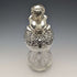 1900 British Antique Sterling Silver Decanter Glug Glug Glass Decanter