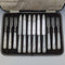 1950's British Vintage White Pearl Handle Cutlery 6 Pair Set with Case Mappin & Webb