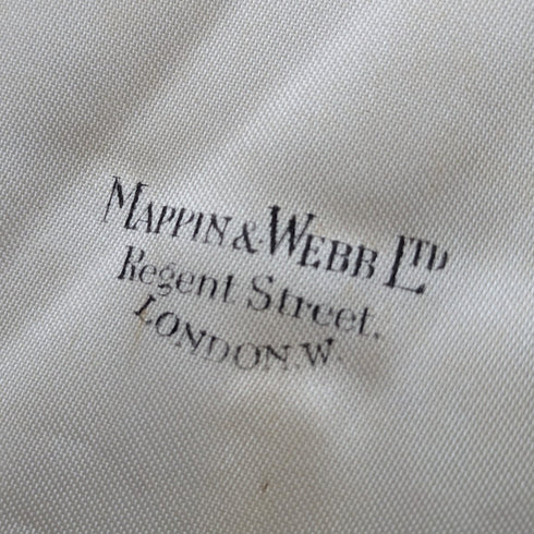 1950's British Vintage White Pearl Handle Cutlery 6 Pair Set with Case Mappin & Webb