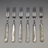 1950's British Vintage White Pearl Handle Cutlery 6 Pair Set with Case Mappin & Webb