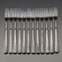 British Vintage Silver Plated Cutlery 12 Pair Set in Wooden Box Elkington