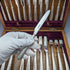 British Vintage Silver Plated Cutlery 12 Pair Set in Wooden Box Elkington