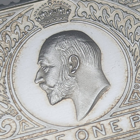 1977 Elizabeth II 25th Coronation Jubilee Sterling Silver 1 Pound Stamp Replica 32g