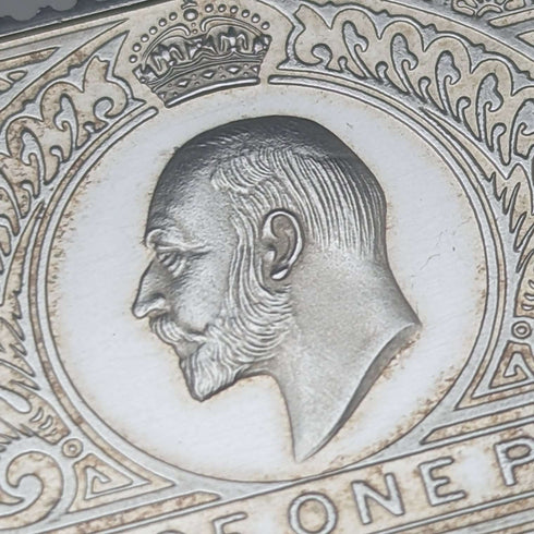 1977 Elizabeth II 25th Coronation Jubilee Sterling Silver 1 Pound Stamp Replica 32g