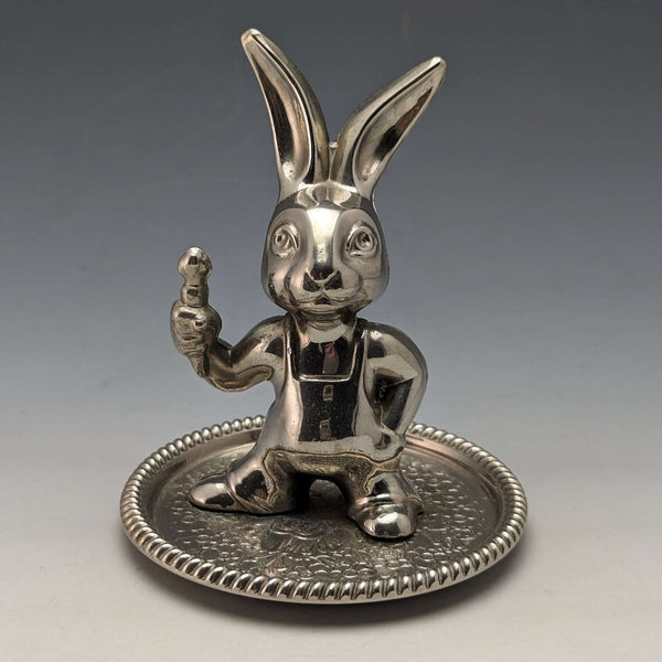 英國復古鍍銀兔像 Seba