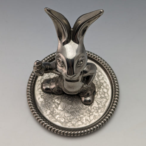 英国ヴィンテージ シルバープレート製 うさぎフィギュリン Seba