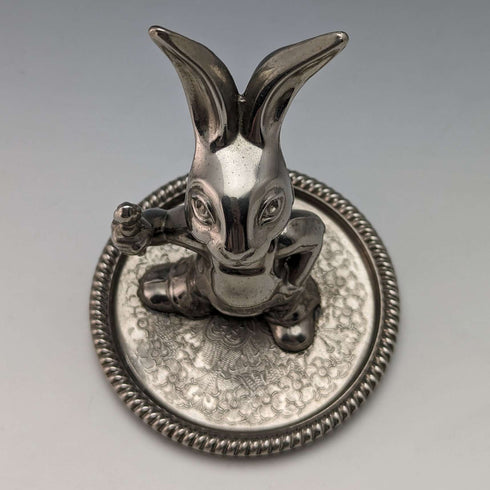 British Vintage Silver Plated Rabbit Figurine Seba