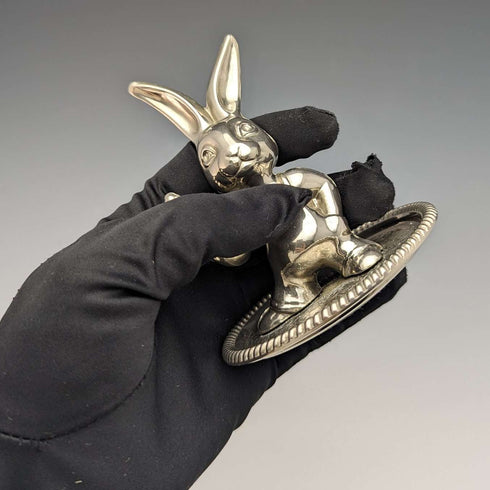 British Vintage Silver Plated Rabbit Figurine Seba