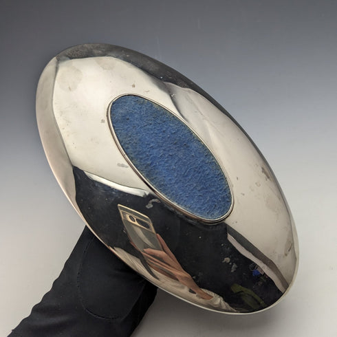 英國復古鍍銀松鼠裝飾橢圓形盤子