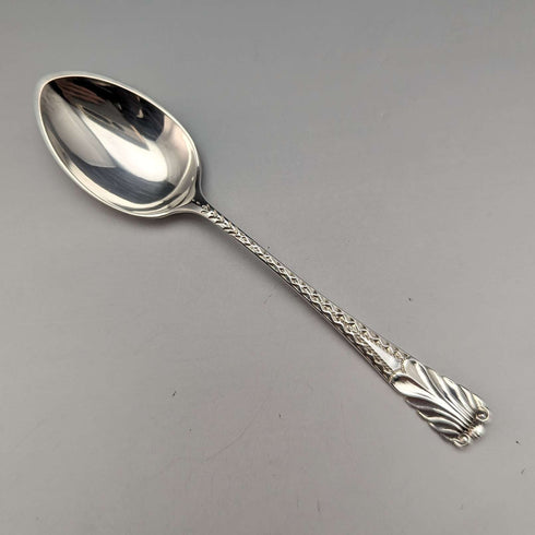 1908 British Antique 6 Sterling Silver Tea Spoons & Sugar Tongs Set in Case Atkin Brothers