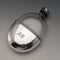 1900 British Antique Silver Plated Decorated Oval Glass Skittles Hip Flask