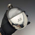 1900 British Antique Silver Plated Decorated Oval Glass Skittles Hip Flask
