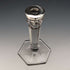 1918 British Antique Glass Sterling Silver Decor Candle Stand Candlestick John Grinsell & Sons