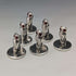 Vintage Sterling Silver Owl Shape Menu Holder Set of 6
